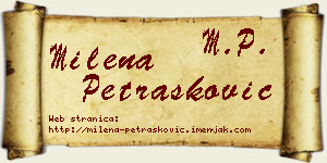 Milena Petrašković vizit kartica